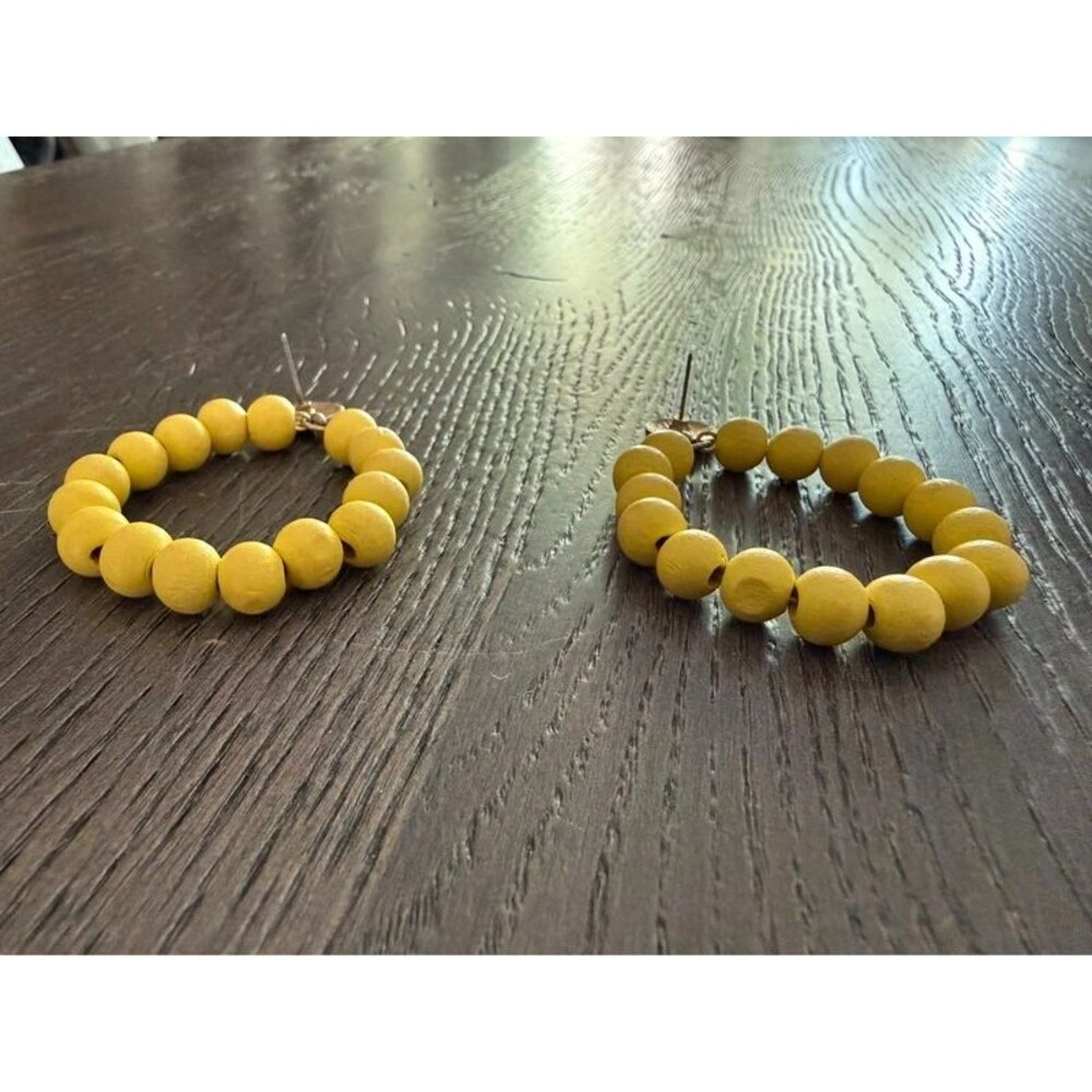 Yellow Bead Earrings